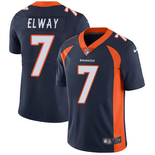 Nike Broncos #7 John Elway Blue Alternate Youth Stitched NFL Vapor Untouchable Limited Jersey - Click Image to Close